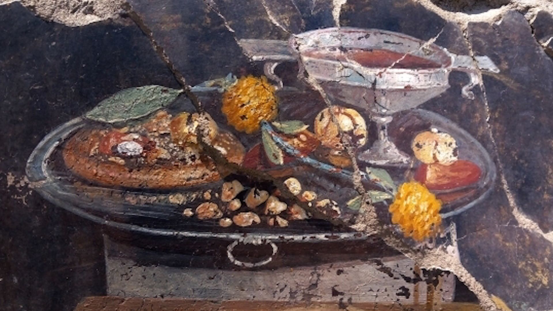 Pizza com mais de dois mil anos é encontrada em ruínas na Pompeia, na Itália