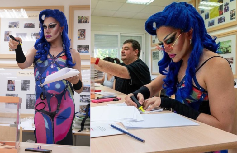 Participante de ‘Drag Race’ viraliza ao ser mesária na Espanha