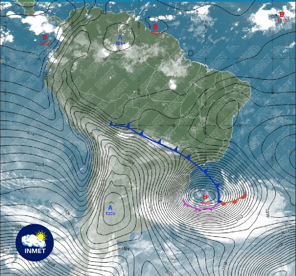 #Climaonbus:  Fim de semana gelado após ciclone. Massa polar deixa temperatura baixa e traz possibilidade de geada e neve no Sul