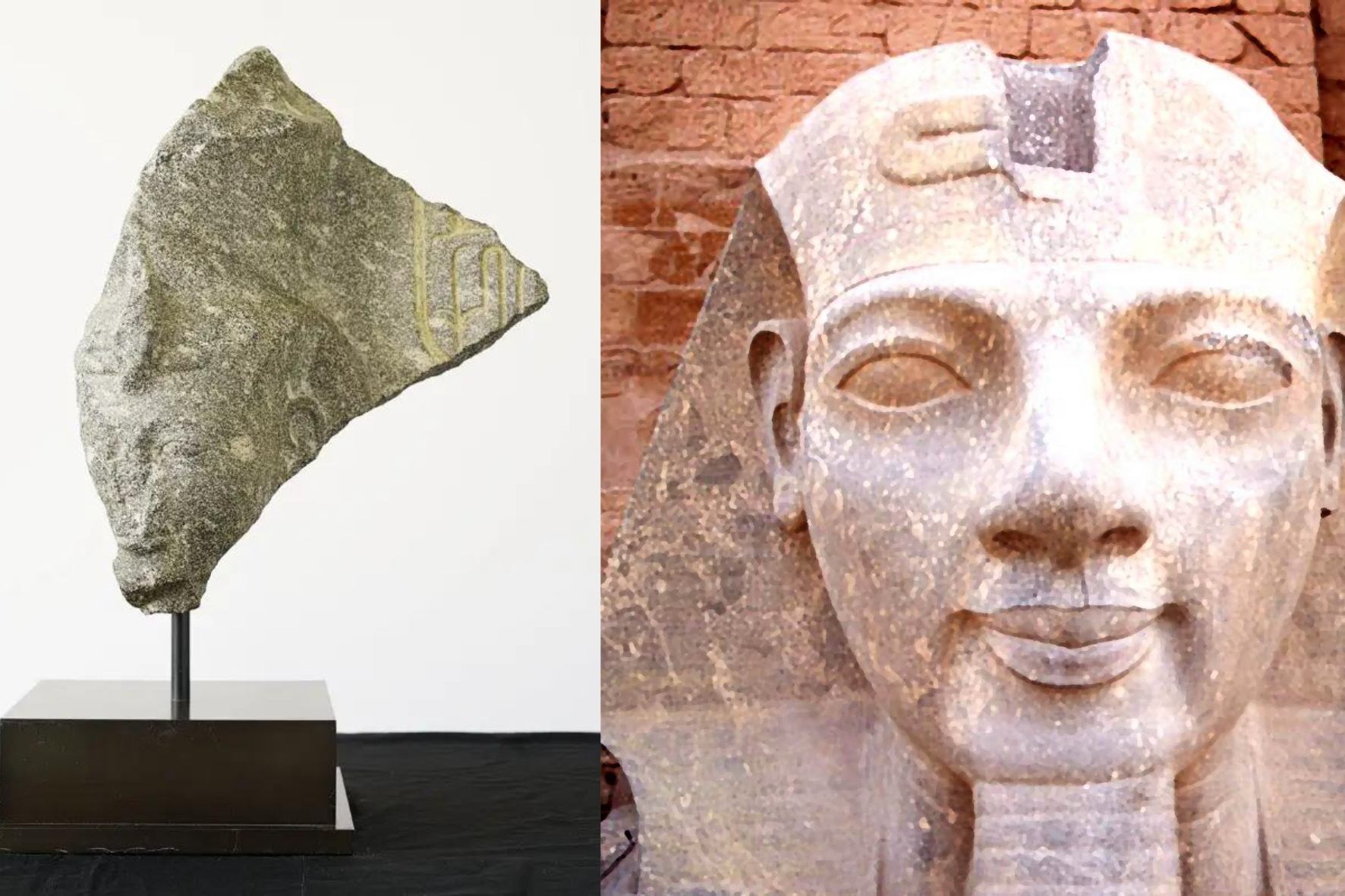 Suíça devolve fragmento de escultura de pedra do Faraó Ramsés II ao Egito