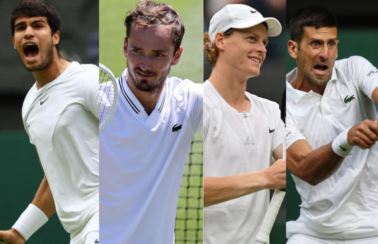 #Wimbledon: Jannik Sinner enfrenta Novak Djokovic e Carlos Alcaraz joga contra Daniil Medvedev pelas semifinais