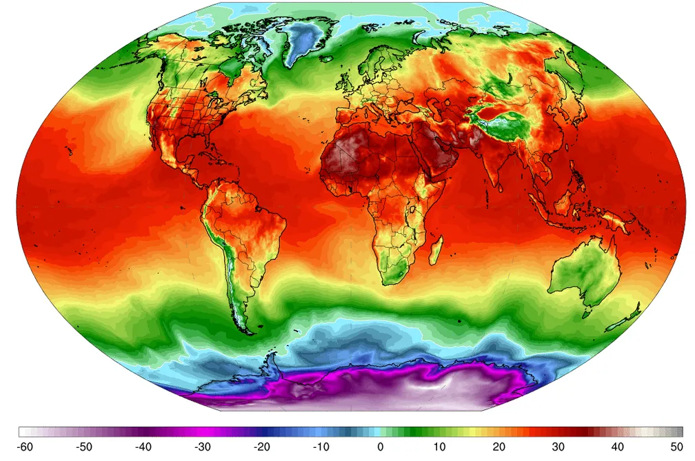 Planeta registra a temperatura média global mais alta da história desde 2016, atingido 17,01ºC