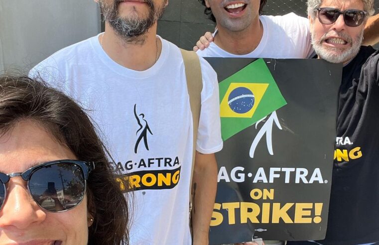 Wagner Moura participa de atos em apoio a greve dos atores de Hollywood