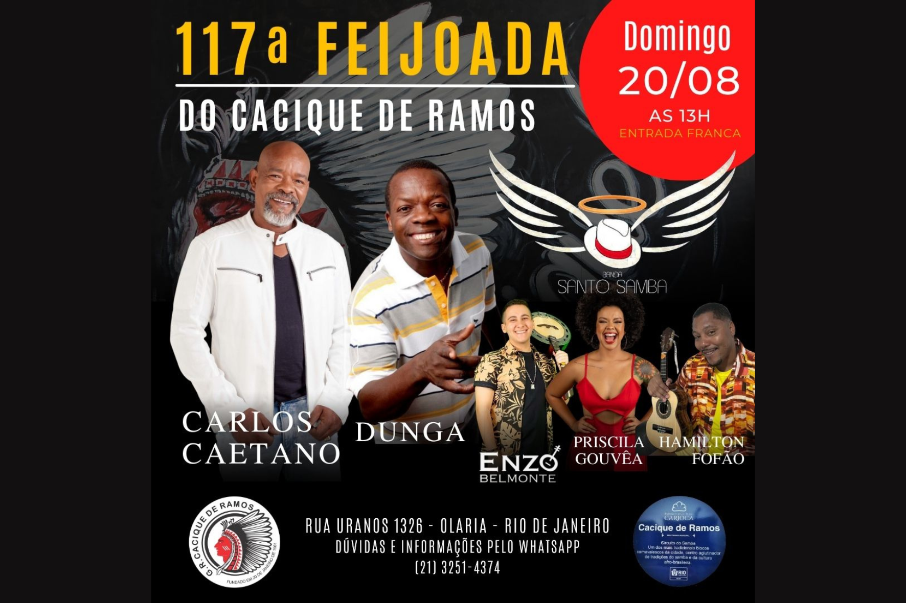 117ª Feijoada do Cacique de Ramos acontece neste domingo