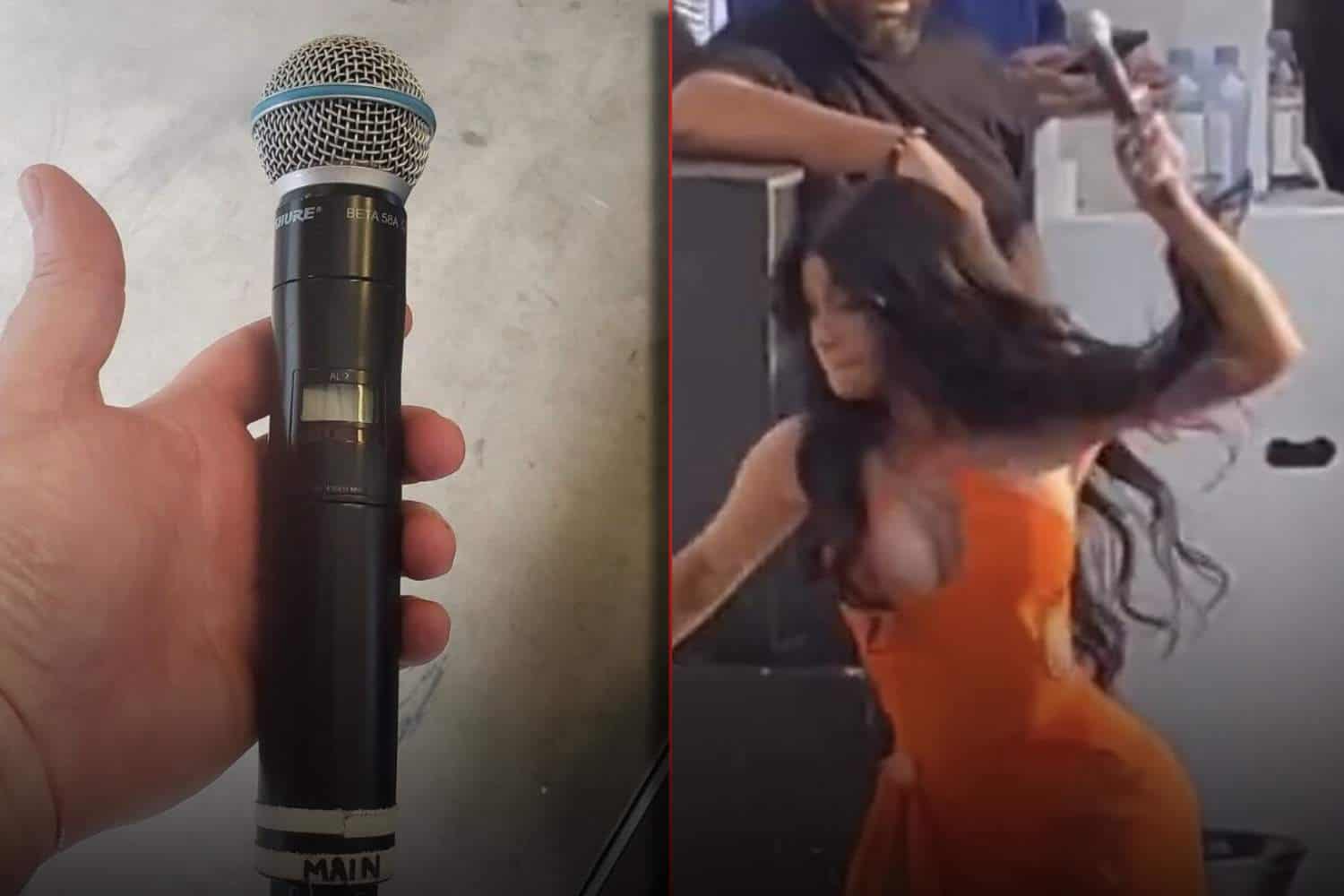 Microfone jogado em fã por Cardi B é leiloado por 100 mil dólares