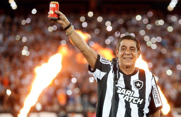 Zeca Pagodinho abandona jogo do Botafogo no intervalo alegando dar azar ao clube