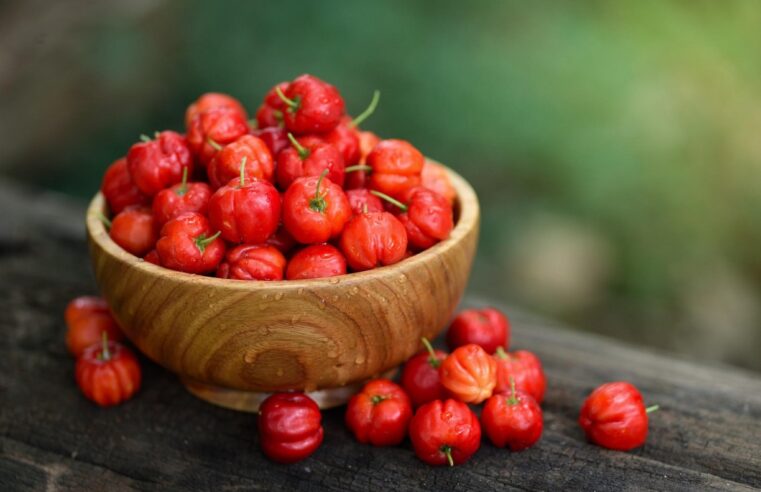 Acerola é fonte rica em vitamina C e auxilia na digestão