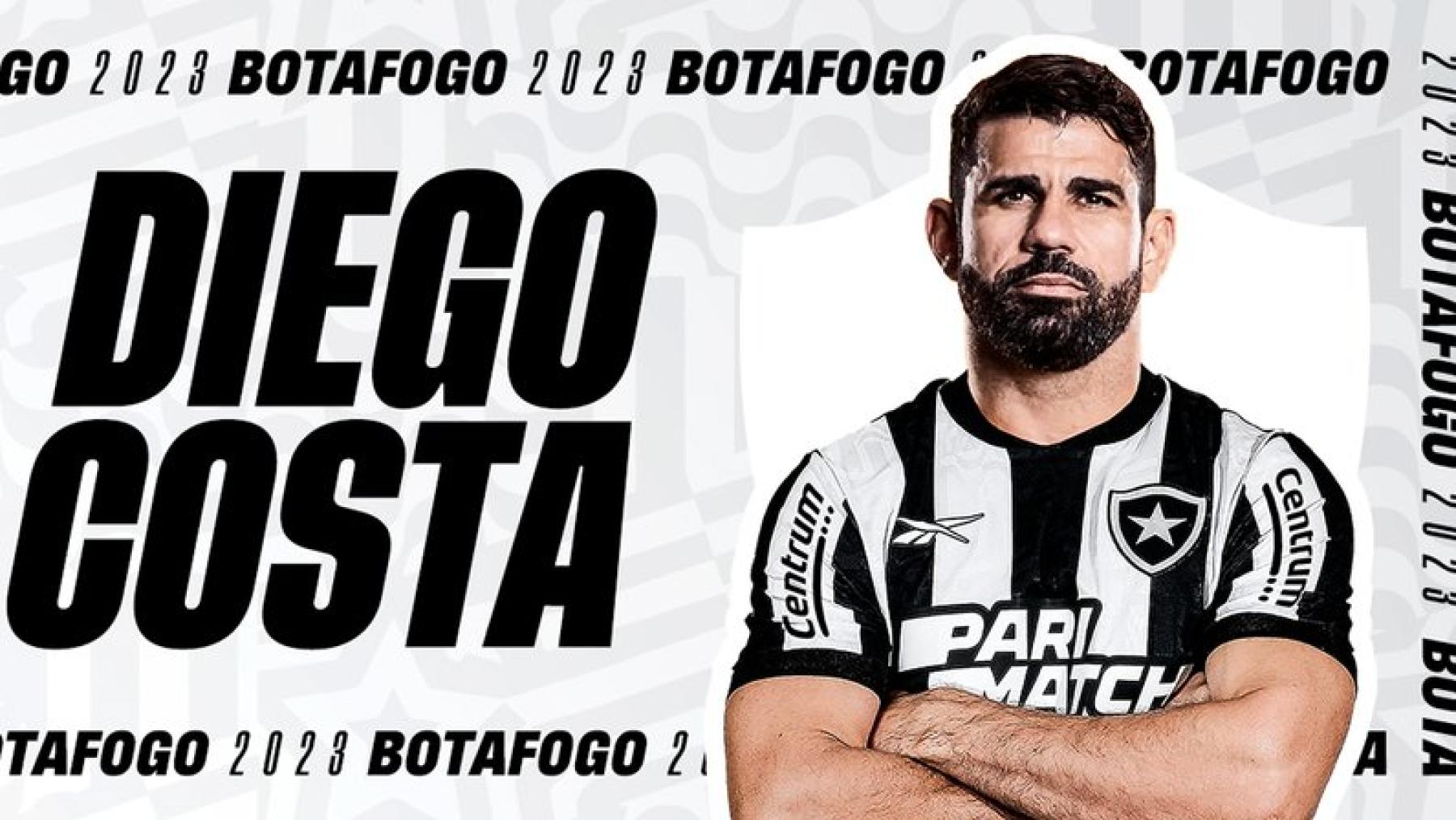 Diego Costa, campeão com o Chelsea, é o novo jogador do Botafogo