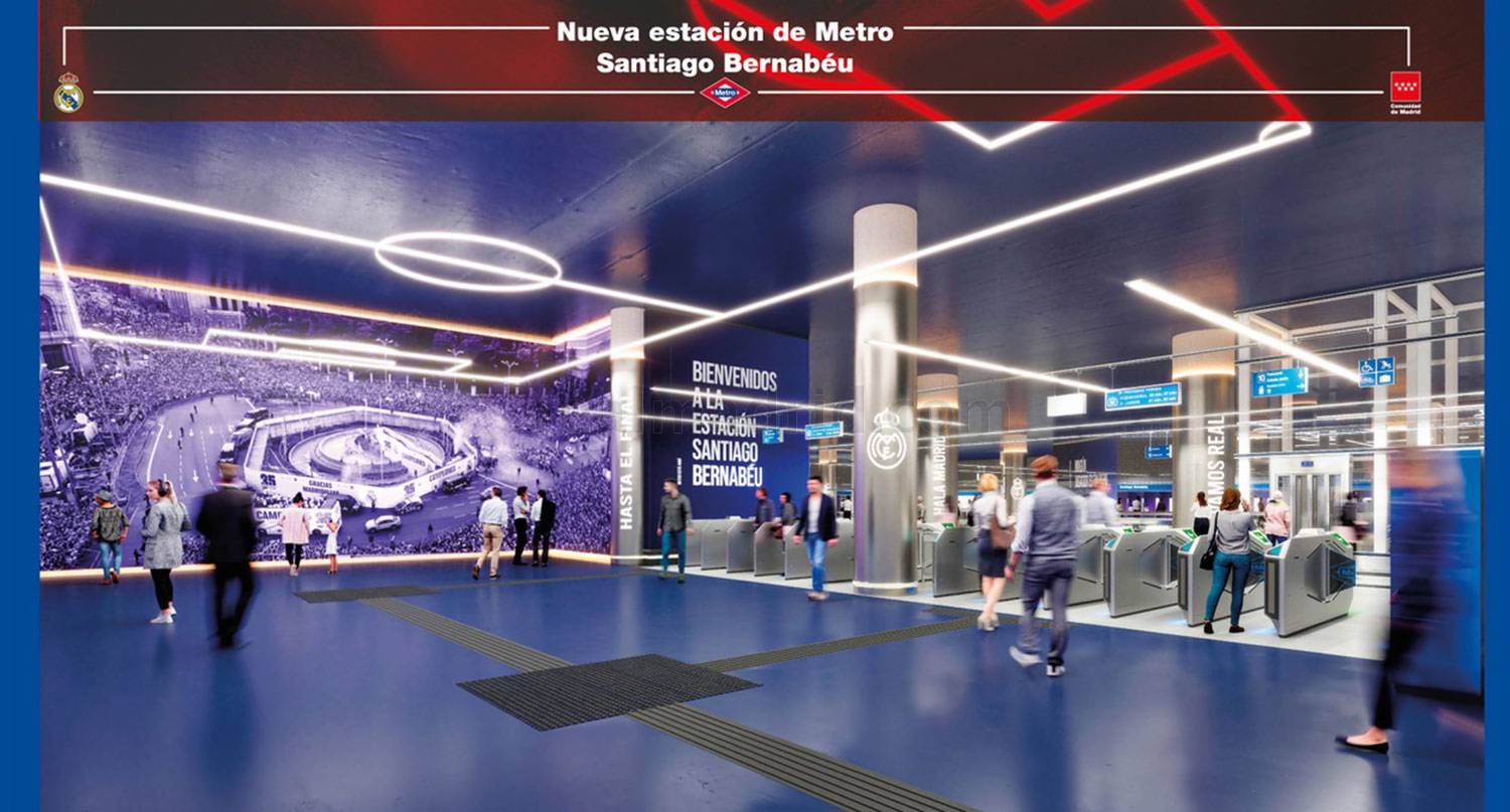 Estação de metrô espanhola, Santiago Bernabéu, será inspirada no Real Madrid