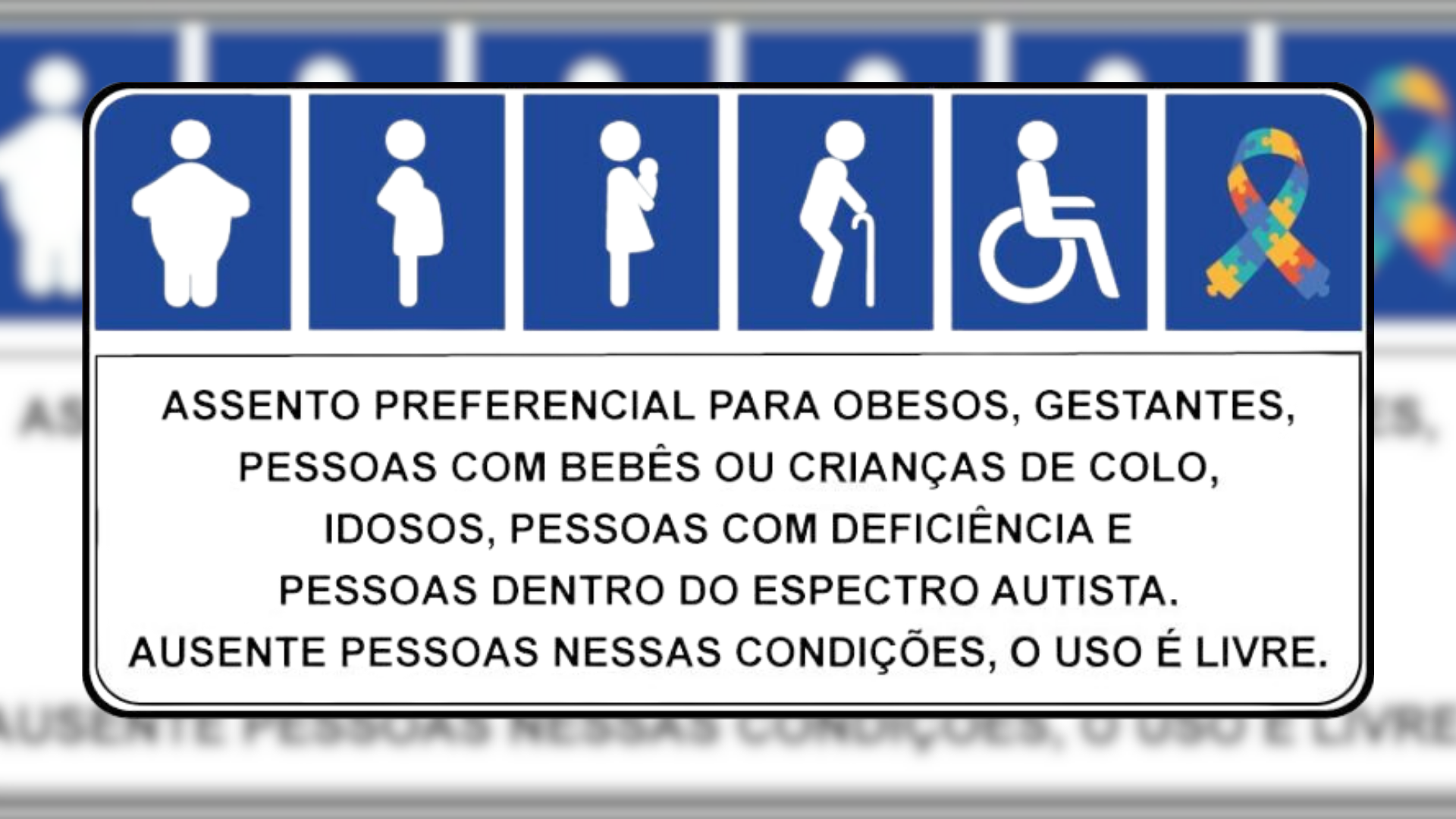 Transportes do Rio terão assentos preferenciais com símbolo do Espectro Autista