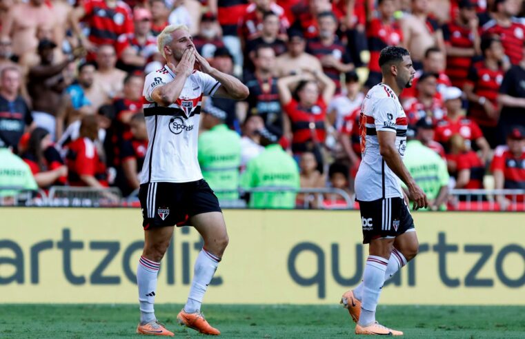 #CopadoBrasil: com gol de Calleri, Flamengo perde para o São Paulo por 1 a 0, no Maracanã