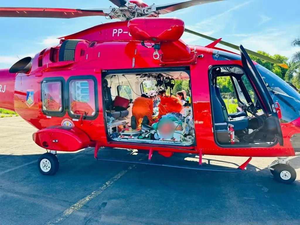 Corpo de Bombeiro faz transporte aeromédico de dois pacientes pela primeira vez