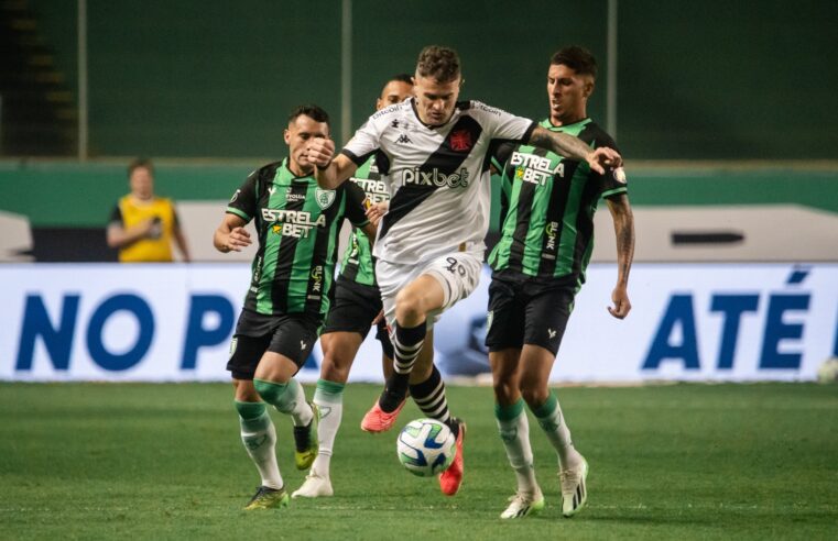 #Brasileirão: Vasco vence América-MG por 1 a 0 e sai da zona de rebaixamento