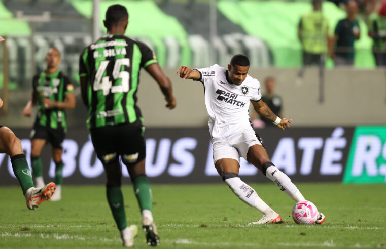 #Brasileirão: Botafogo ganha de 2 a 1 do América-MG e se distancia do 2° colocado