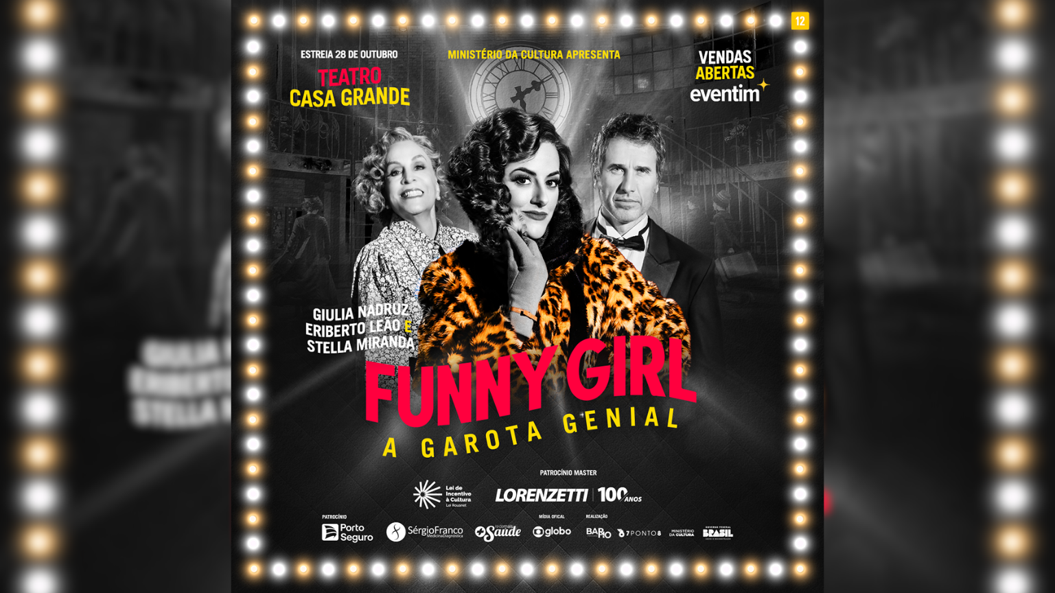 Sucesso ‘Funny Girl’ fica em cartaz, no Teatro Casa Grande, até 19 de novembro