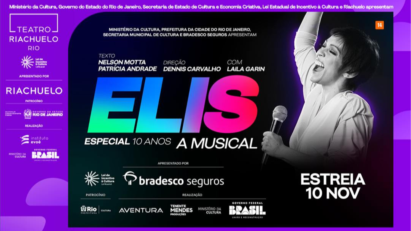 Espetáculo ‘Elis, A Musical’ estreia em 10 de novembro no Teatro Riachuelo