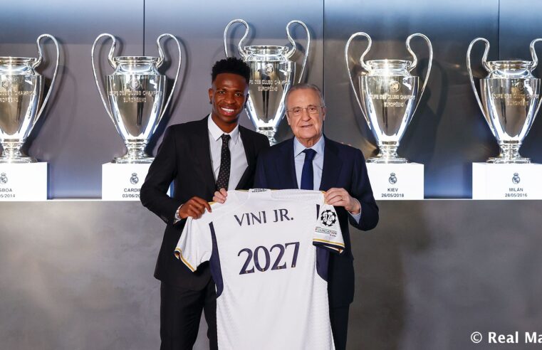 Real Madrid renova com Vinicius Jr. até 2027