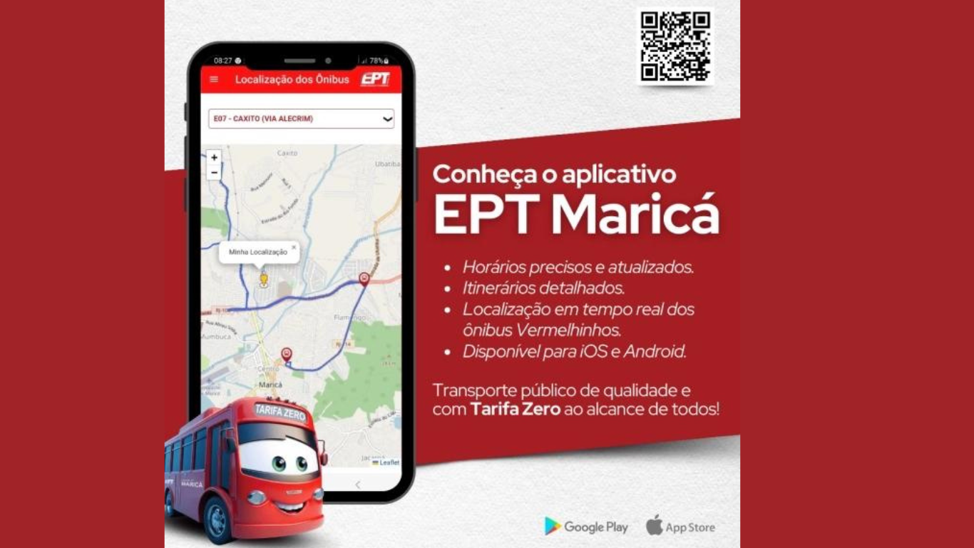 Maricá lança app EPT, voltado para seu projeto de tarifa zero dos ônibus