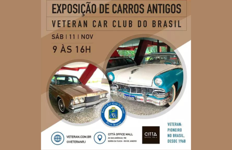 Shopping Cittá Office Mall recebe exposição de carros antigos amanhã