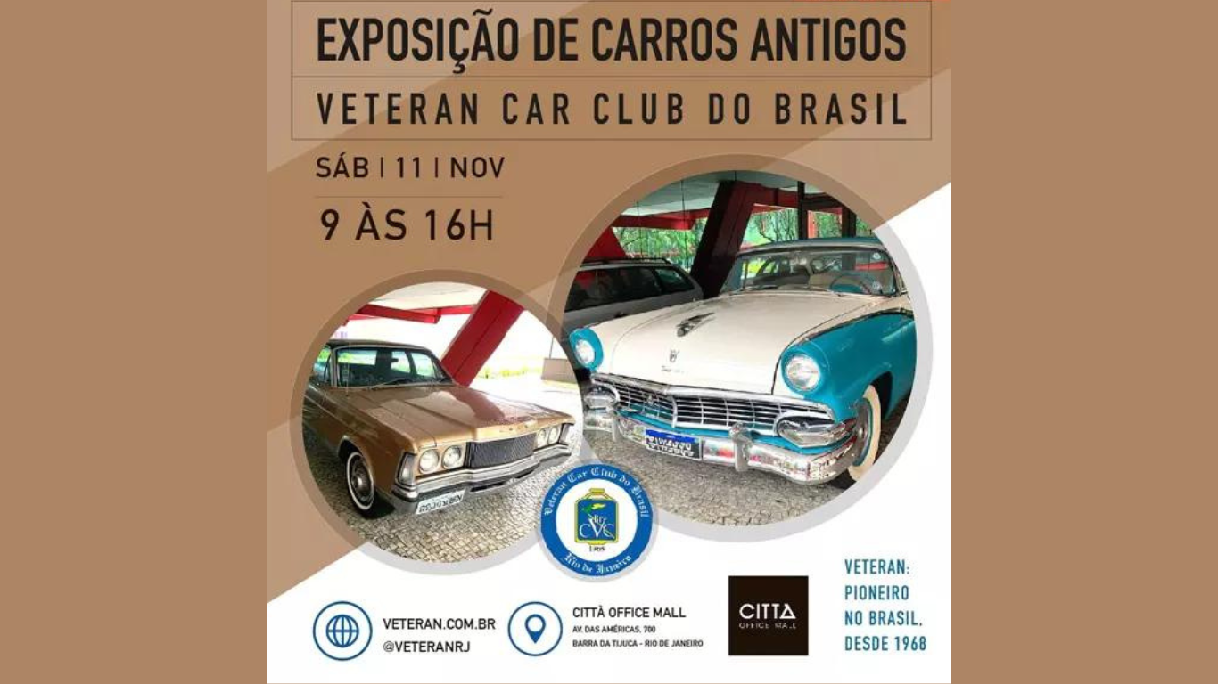 Shopping Cittá Office Mall recebe exposição de carros antigos amanhã