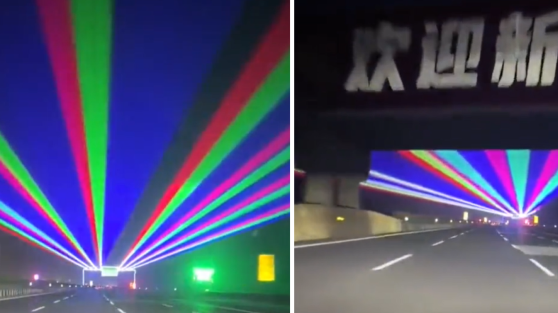 Lasers gigantes para evitar que motoristas adormeçam chamam atenção na China