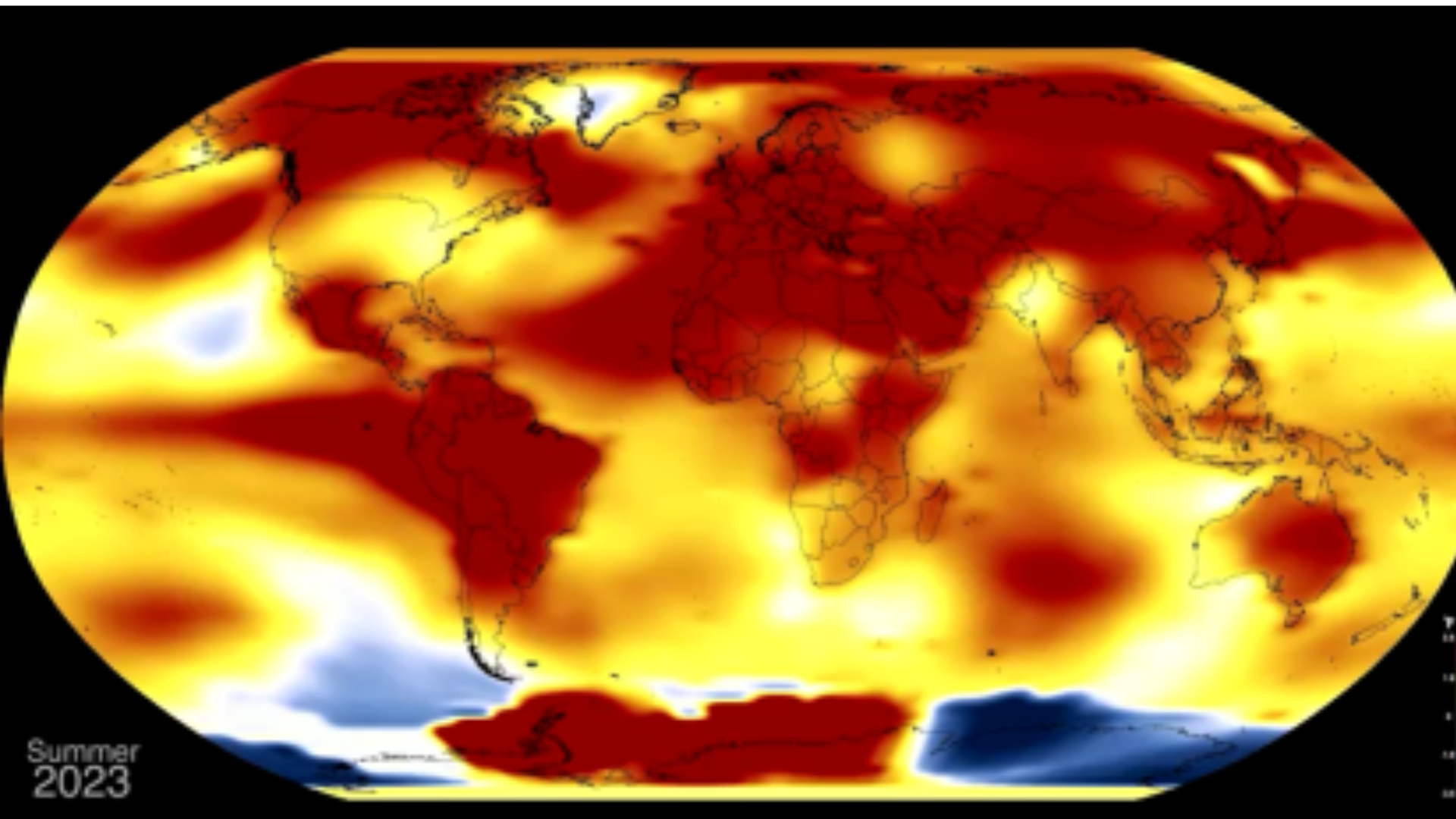 NASA mostra aquecimento da Terra ao longo de décadas