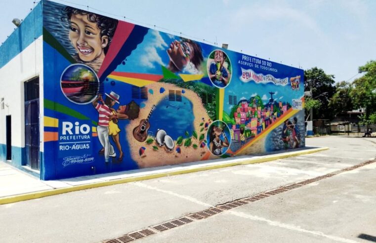 Iniciativa da Rio-Águas elabora murais de grafite no Piscinão de Ramos