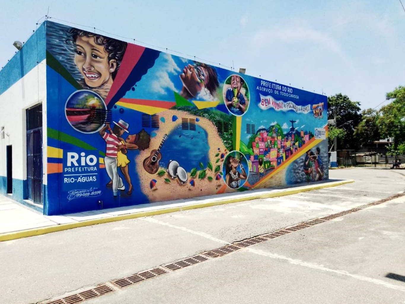 Iniciativa da Rio-Águas elabora murais de grafite no Piscinão de Ramos