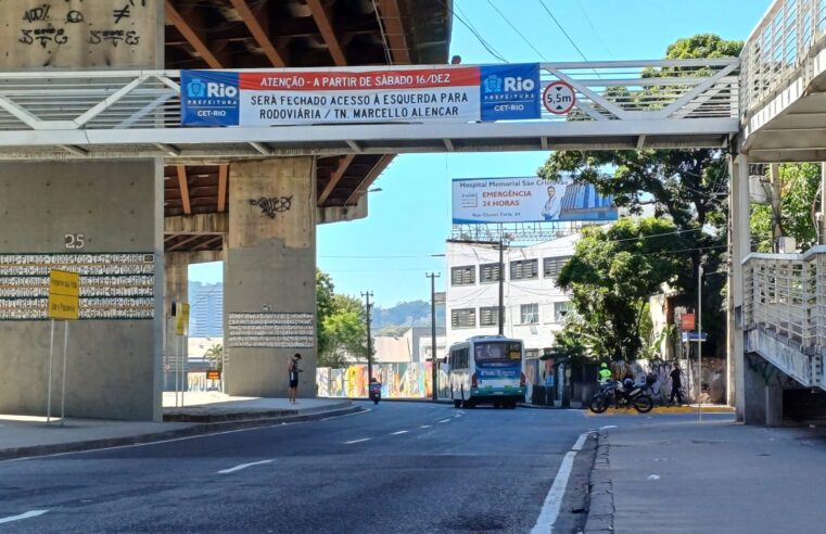 Começa a funcionar o novo acesso da Avenida Brasil à Rodoviária e ao Túnel Marcello Alencar 