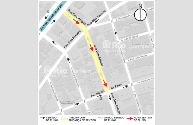 Cet-Rio mudará sentido da Rua General Artigas, no Leblon, a partir de sábado