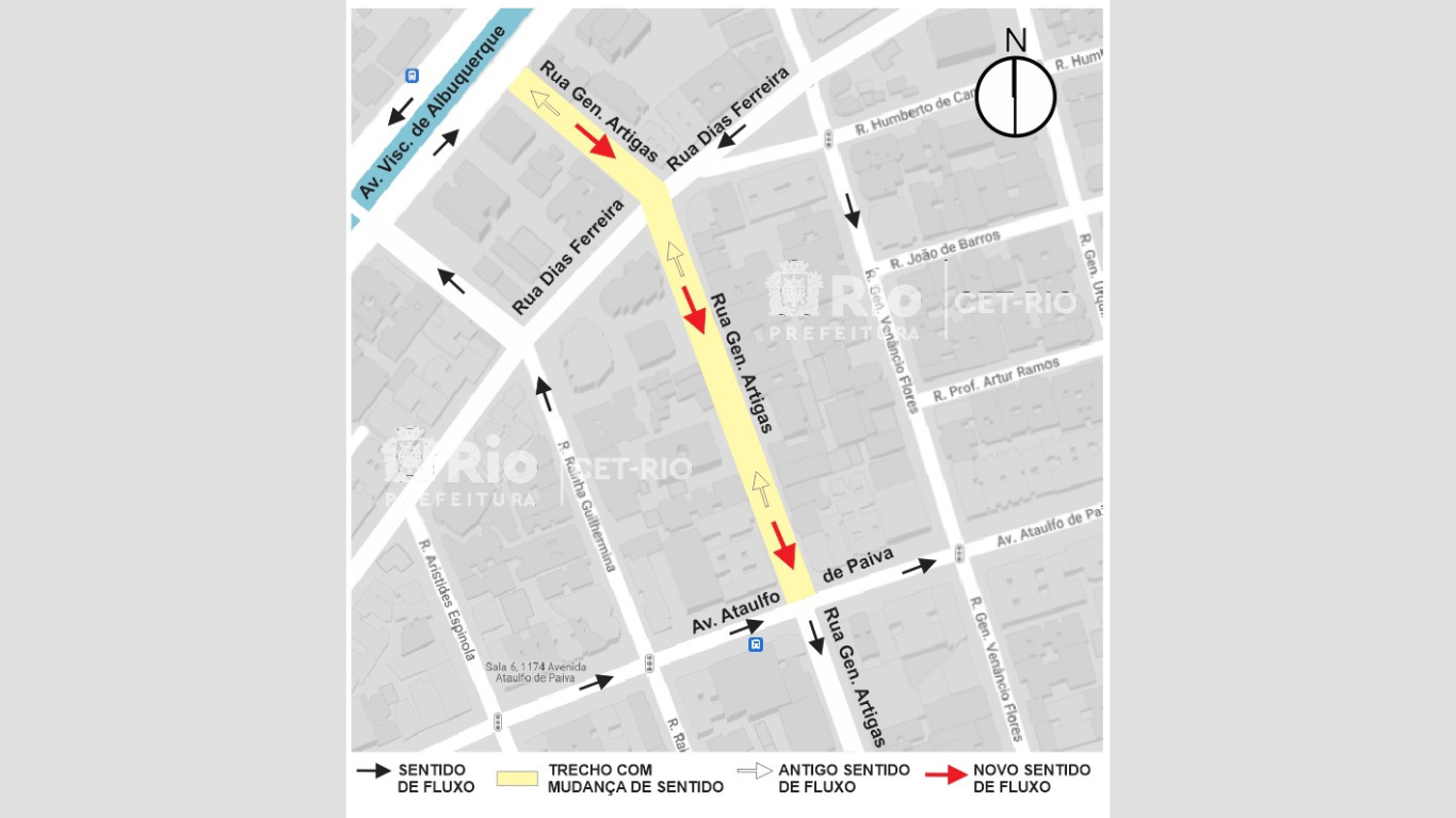 Cet-Rio mudará sentido da Rua General Artigas, no Leblon, a partir de sábado