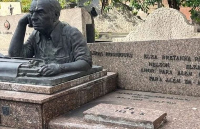 Busto do túmulo de Nelson Rodrigues é roubado do Cemitério São João Batista