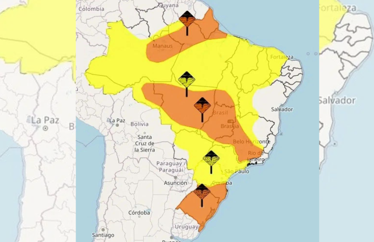 Brasil entra novamente em estado de alerta para temporais