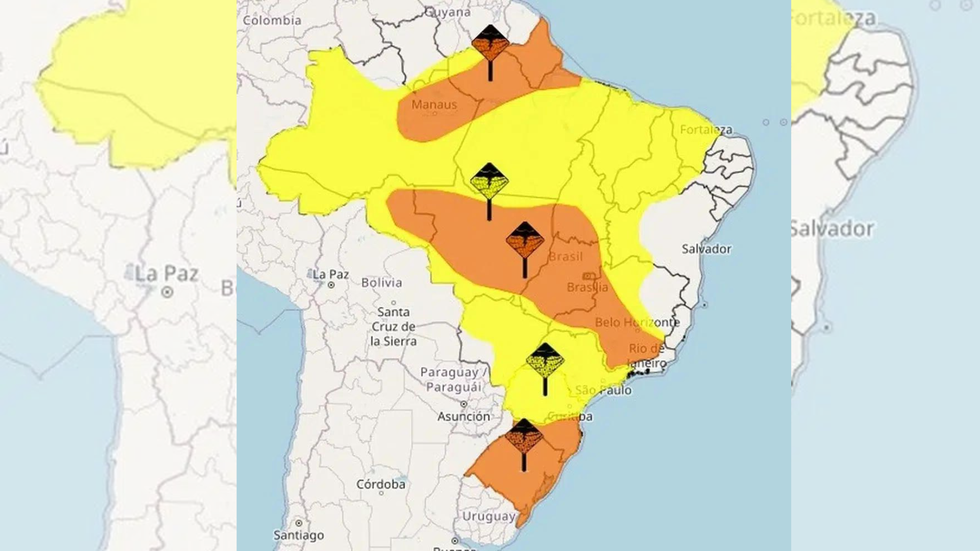 Brasil entra novamente em estado de alerta para temporais