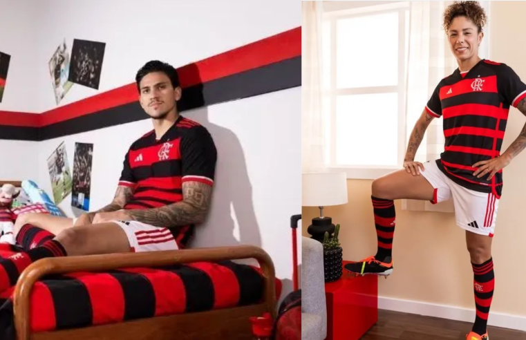 Flamengo lança uniformes da temporada 2024