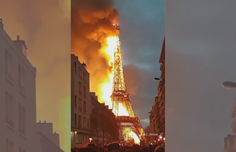 Imagens falsas da Torre Eiffel em chamas geram milhões de visualizações