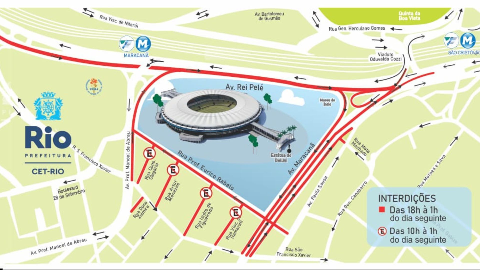 CET-RIO organiza esquema de trânsito para jogo do Fluminense no Maracanã