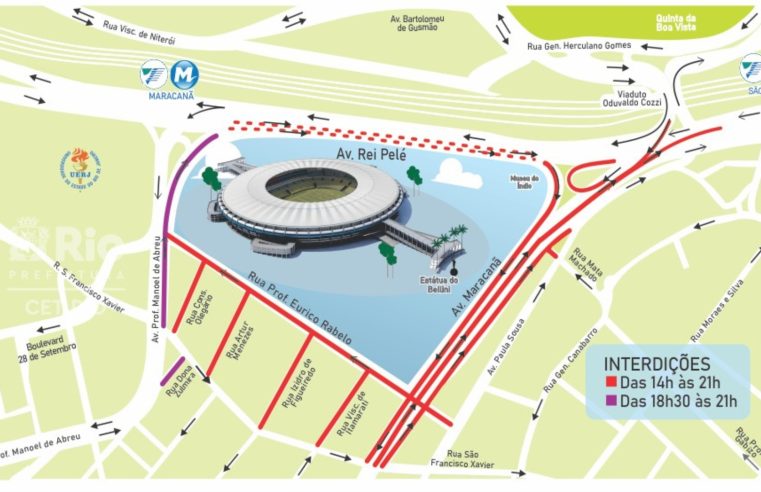 CET-RIO organiza esquema de trânsito para jogo do Flamengo no Maracanã