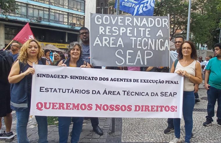 Agentes Penitenciários protestam por reajuste salarial no Palácio Guanabara