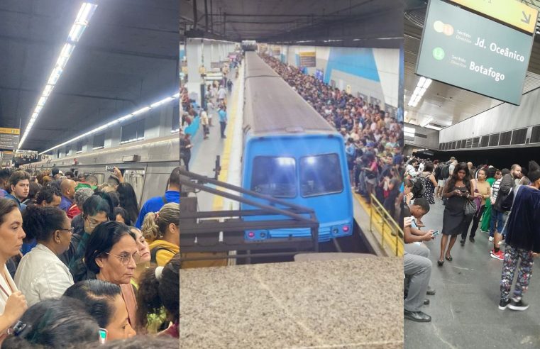 Problema técnico no MetrôRio causa transtornos em estação de Botafogo