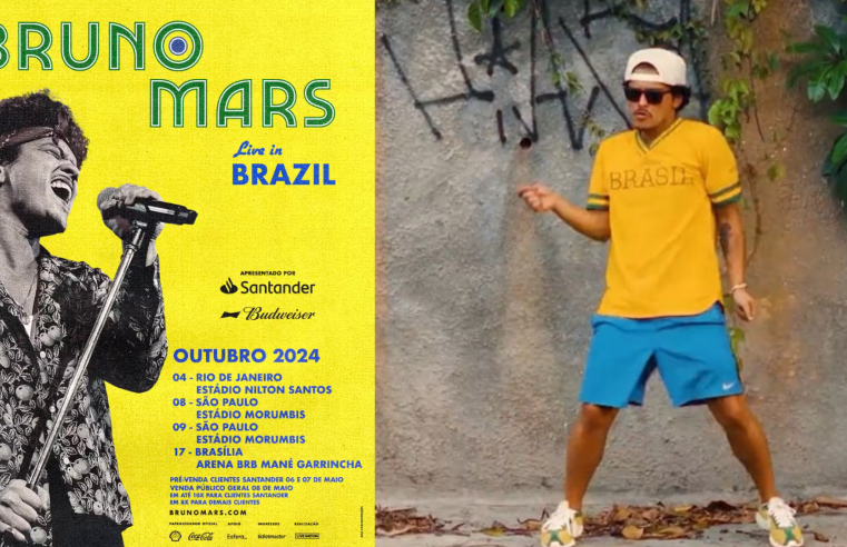 ‘The Return of Bruninho’: Bruno Mars anuncia passagem pelo Brasil ainda neste ano