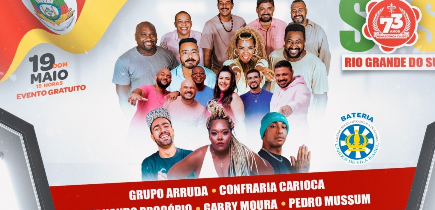 Renascença recebe evento solidário ‘S.O.S. Rio Grande do Sul’, neste domingo (19)