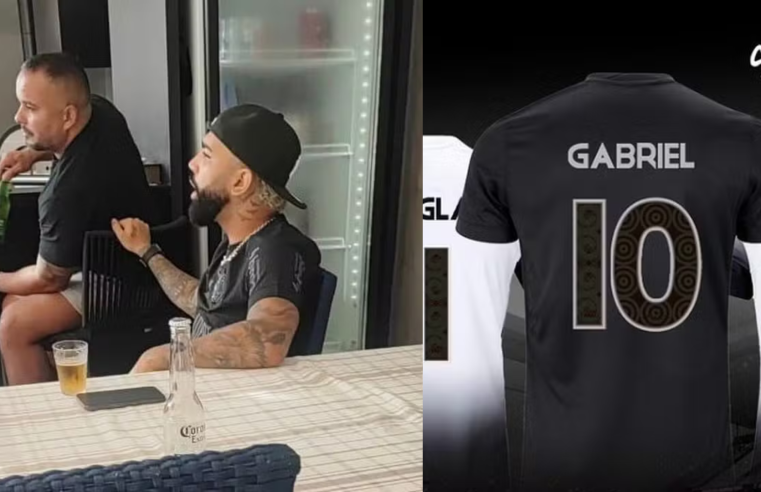 Loja oficial do Corinthians publica imagem ironizando Gabigol após jogador ser visto com camisa do time paulista