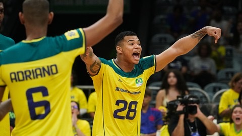 Brasil leva susto, mas bate Sérvia e vence a 2ª na Liga das Nações por 3 sets a 1