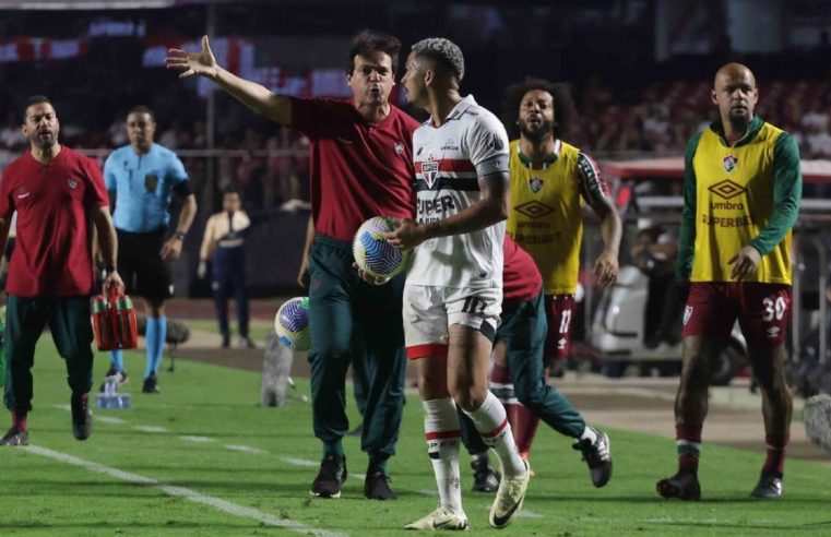 ‘Você é muito burro’: Fernando Diniz e Luciano discutem durante confronto entre São Paulo x Fluminense