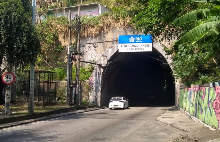 Túneis Acústico e Zuzu Angel serão fechados para manutenção nesta segunda-feira (27)