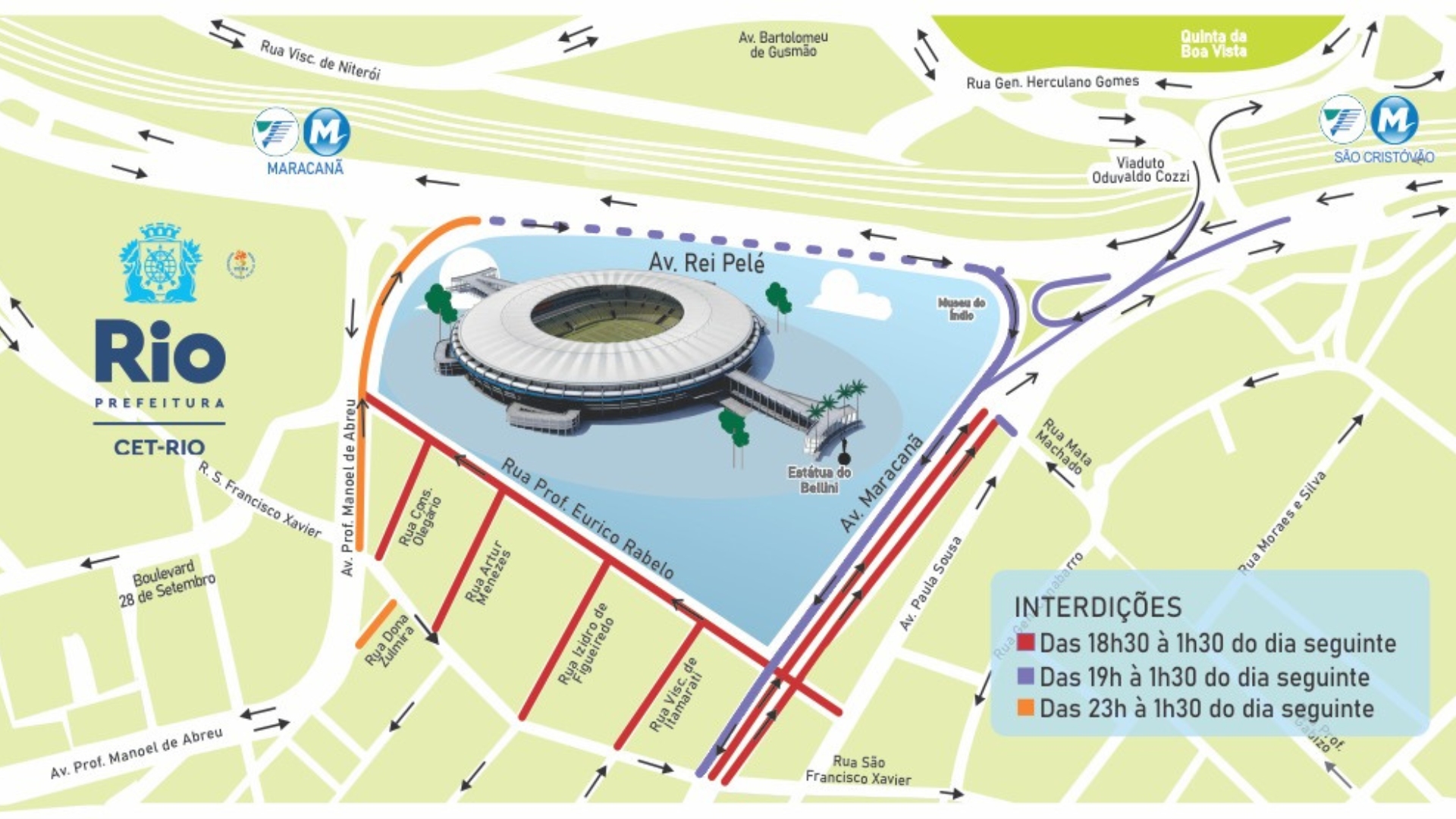 CET-Rio implantará operação de trânsito para confronto do Fluminense no Maracanã