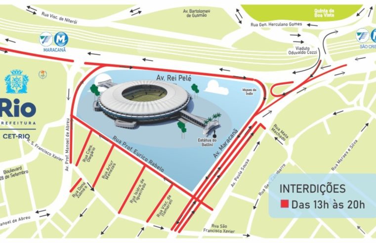 CET-Rio monta esquema de trânsito para Vasco x Flamengo, neste domingo (2)