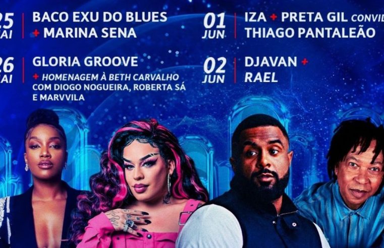 Djavan, IZA, Rael, Preta Gil e Tiago Pantaleão fazem show de graça na Praia de Copacabana neste fim de semana