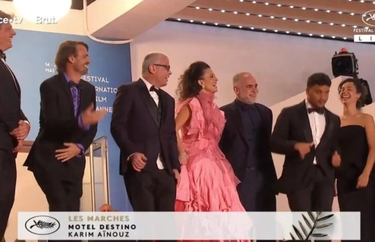 Elenco de ‘Motel Destino’ dança Aviões do Forró no tapete vermelho de Cannes